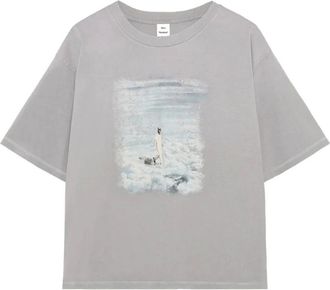 Won Hundred Houston Sky Walk T-Shirt - Heren - Tops - Grijs - Maat: L Katoen