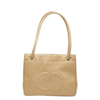 Chanel Beige Leather Tote Bag (Pre-Owned)
