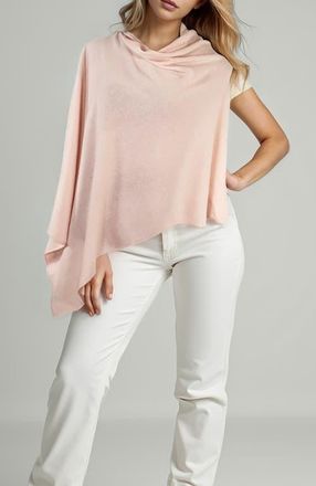 Portolano Cashmere Poncho in Soft Pink at Nordstrom