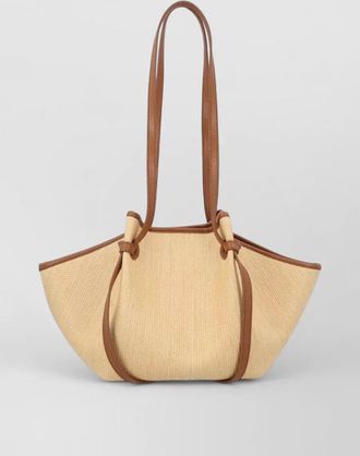 Yuzefi bucket bag contrast trim long handles