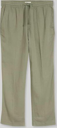 Tom Tailor Denim Regular Fit Hose aus Viskose-Leinen-Mix in Schilf, Gr&ouml;&szlig;e XXL