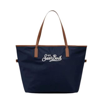 MC2 Saint Barth Tote Bags, female, Blue, Size: ONE SIZE City Bag Mid Nylon