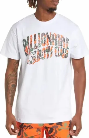 Billionaire Boys Club Camo Arch Tee Mens White Cotton Pullover FROG443