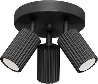 Sollux Lighting Lámpara de techo negro aluminio alt. 20 cm