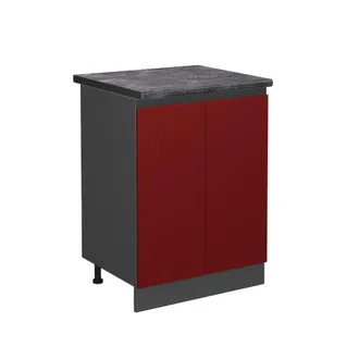 Vicco Mueble Bajo De Cocina R-line, Rojo, 60 Cm, Et Antracita