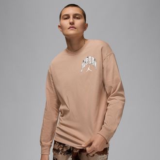 Nike Jordan Womens Jordan Brooklyn Realtree Long-Sleeve T-Shirt in Brown | HV0448-200