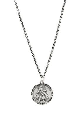 Serge DeNimes Saint Christopher Pendant Necklace in Silver at Nordstrom