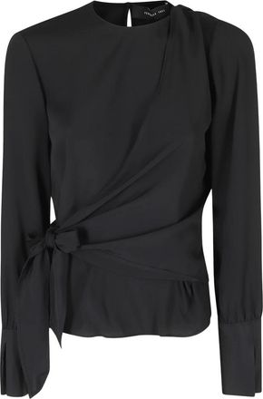 Federica Tosi Overhemden, Dames, Zwart, S, Blouse met &eacute;&eacute;n schouder