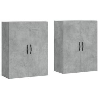 Berkfield Home Wall Mounted Cabinets 2 pcs Concrete Grey Engineered Wood