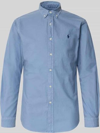 Polo Ralph Lauren Slim Fit Freizeithemd mit Button-Down-Kragen in Blau, Größe XXL