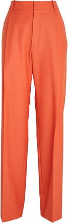 Victoria Beckham Pleat-Detail Wide-Leg Trousers Size S