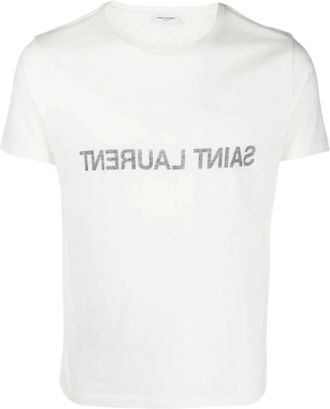 Saint Laurent T-shirt Saint Laurent - Heren - T-shirts - Wit - L - Katoen - Tops