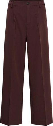 Kaffe Pantalones Anchos - Trousers - Mujer - Marr&oacute;n - 2XL