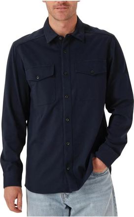 G-Star Navy Jersey Shirt voor Heren - Heren - Casual Overhemden - Blauw - M - Katoen - Overhemden