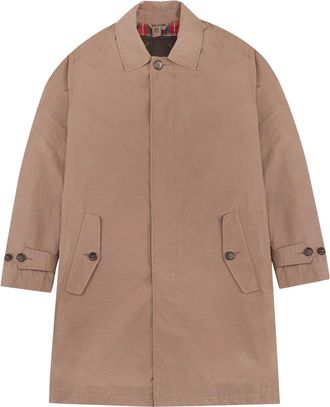 Baracuta Single-Breasted Brown Raincoat With Classic Silhouette