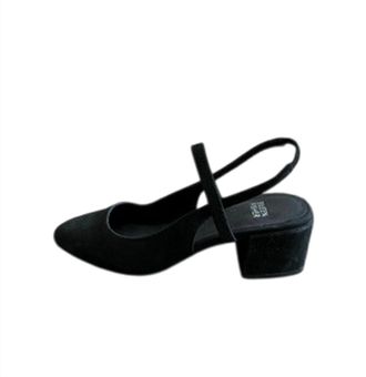 Eileen Fisher Women Tumbled Nubuck Heels In Black