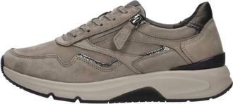 Gabor Rollingsoft Veterschoenen Laag - Dames - Sneakers - Grijs - 43 EU - Su&egrave;de - Schoenen