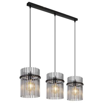 Globo Lighting L&aacute;mpara Colgante - Gorley - Negro - Vidrio Vidrio Ahumado - Globo