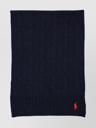 Polo Ralph Lauren cable knit scarf ribbed edges