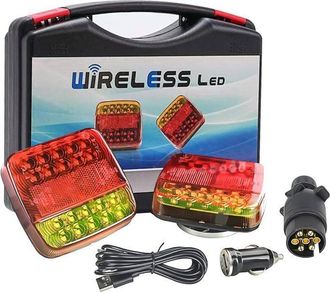 OEM Kit Di 2 Luci Led Magnetiche Wireless, Illuminazione Per Rimorchio - Fanale Posteriore A Led Magnetico, Fanale Posteriore Per Camion E Rimorchio