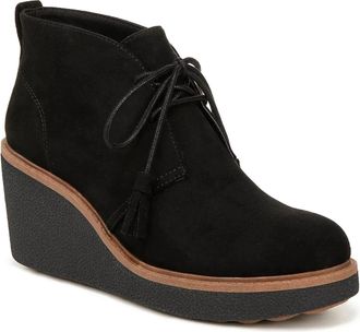 Dr. Scholls Aurora Boots Black Wedge Heel Ankle Bootie HAWK483
