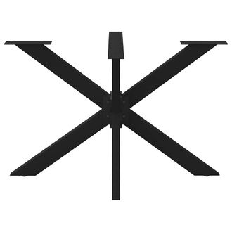 Berkfield Home Modern Dining Table Leg Spider Shape Black 120x68x(72-73) cm Steel