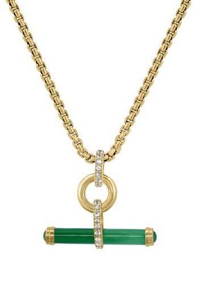 Effy Jade & White Sapphire Pendant Necklace in Green at Nordstrom Rack