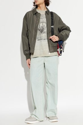 Golden Goose T-shirt With A Vintage Effect, Mens, Grey