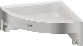 GROHE Start Cube Douchetray - 16x16x 6cm - hoekmodel - wandmontage - Supersteel (RVS)