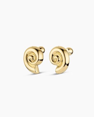 Gorjana Womens Nautilus Statement Earrings In Gold