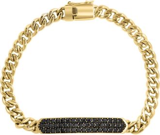 Effy Pav&eacute; Black Spinel Curb Chain Bracelet at Nordstrom Rack, Size 8.5