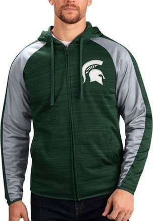G-III Sports by Carl Banks Mens G-III Sports by Carl Banks Green Michigan State Spartans Neutral Zone Raglan Full-Zip Track Jacket Hoodie at Nordstrom, Size Xx-Large