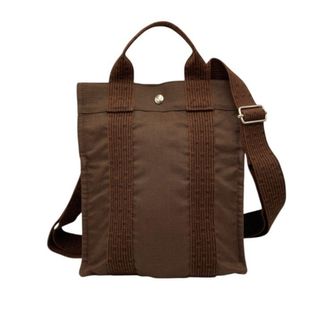 Herm&egrave;s Brown Polyamide Polyester Backpack (Pre-Owned)
