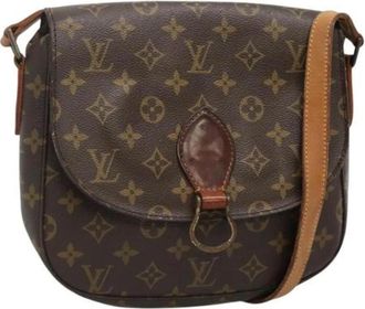 Louis Vuitton Tweedehands Canvas Louis Vuitton tassen - Dames - Vintage Schoudertas - Bruin - ONE Size - Leer - Vintage