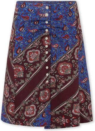 Paco Rabanne Paisley Cirkel Korte Rok met Drukknopen - Dames - Korte rokken - Veelkleurig - XS - Rokken