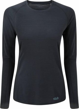 RAB Womens Forge Long Sleeve Merino Tee In Beluga