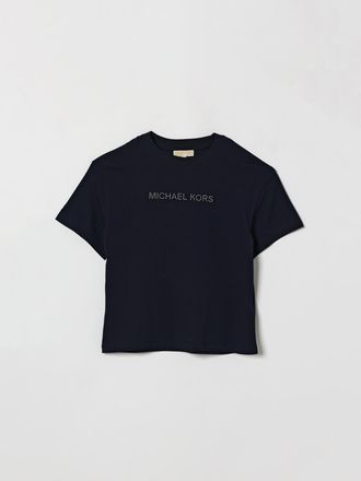Michael Kors T-shirt in jersey di cotone con logo di micro borchie