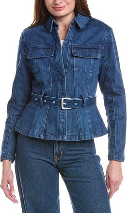 House Of Harlow House Of Harlow 1960 Rev Padded Shoulder Denim Jacket