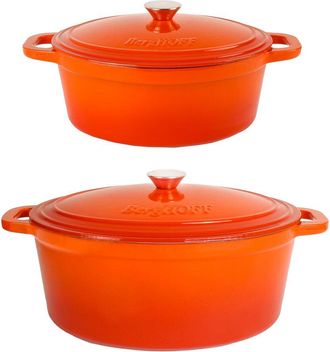 Berghoff Berghoff Neo 4Pc Orange 5Qt & 8Qt Cast Iron Cookware Set