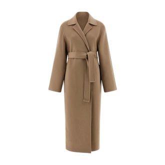 Alberta Ferretti Jassen, Dames, Grijs, S, Leer, Belted Coats