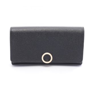 Bulgari Black Leather Long Wallet (Bi-Fold) (Pre-Owned)