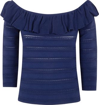Blugirl Viscose Pointelle Sweater
