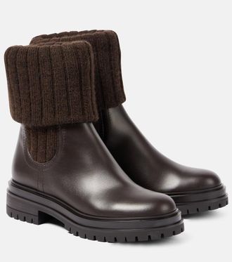 Gianvito Rossi Stivaletti Chelsea Tenney in pelle