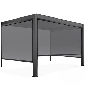 Oviala P&eacute;rgola bioclim&aacute;tica adosada de 3x4m y 3 toldos