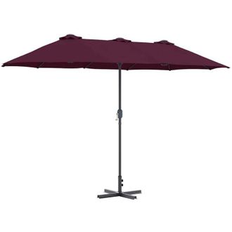 vidaXL Parasol De Jard&iacute;n Rojo Burdeos 370 X 197 X 239 Cm Vidaxl