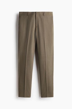 H&M Slim Fit Suit Trousers in Khaki Green at Nordstrom, Size 42