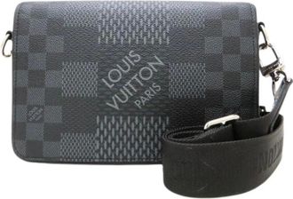Louis Vuitton Pre-owned Cross Body Bags, male, Gray, Size: ONE SIZE Pre-owned Damier Graphite Shoulder Bag