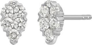 Bony Levy Mika Cluster Pear Diamond Stud Earrings in 18K White Gold at Nordstrom Rack