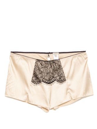 Burberry Pyjamashorts met kanten detail - Beige