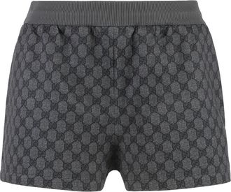 Gucci Cotton Blend Shorts - Dames - Bermuda - Zwart - S - Katoen - Korte Broeken